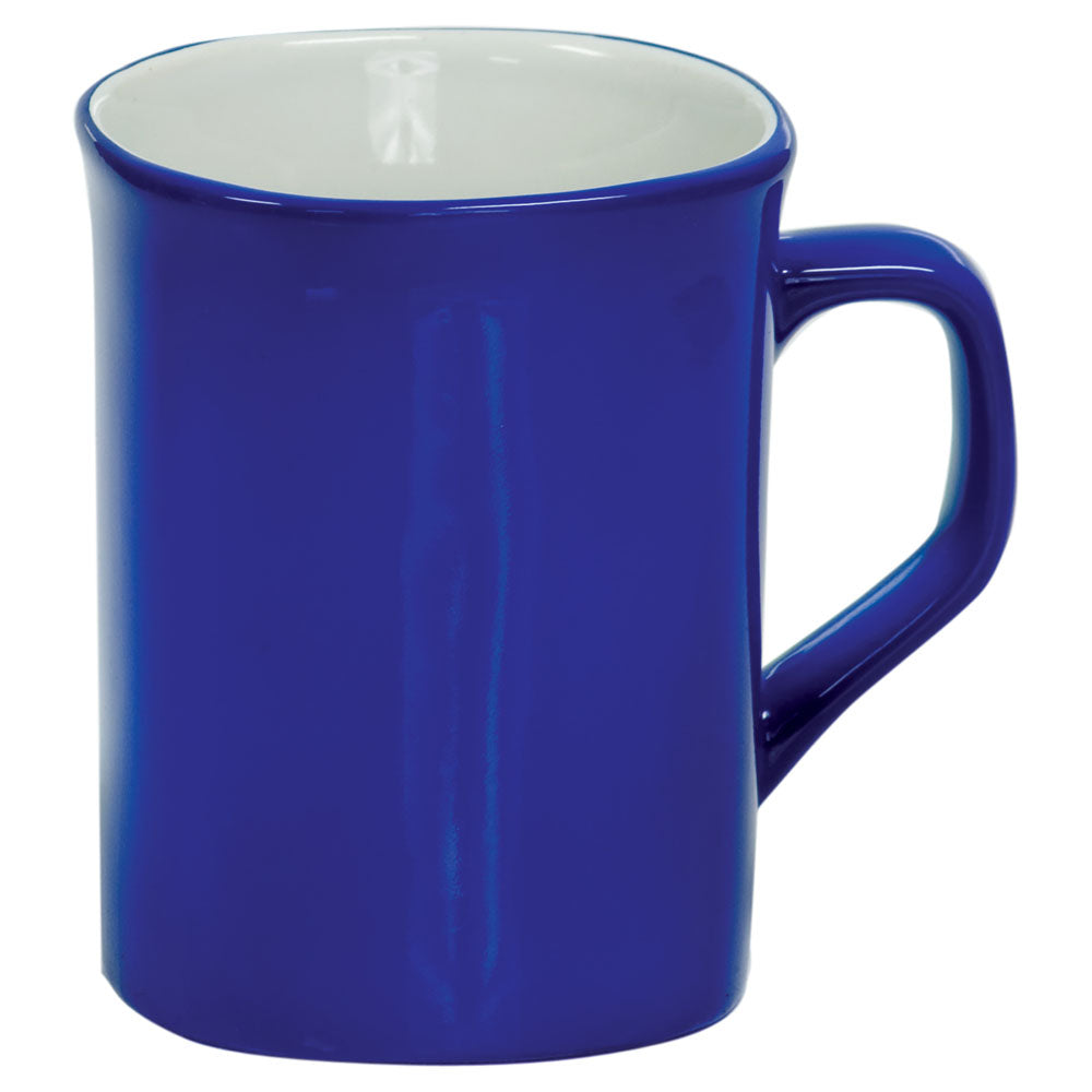 Personalized Laser Engraved 10 oz. Blue Ceramic Rounded Corner LazerMug