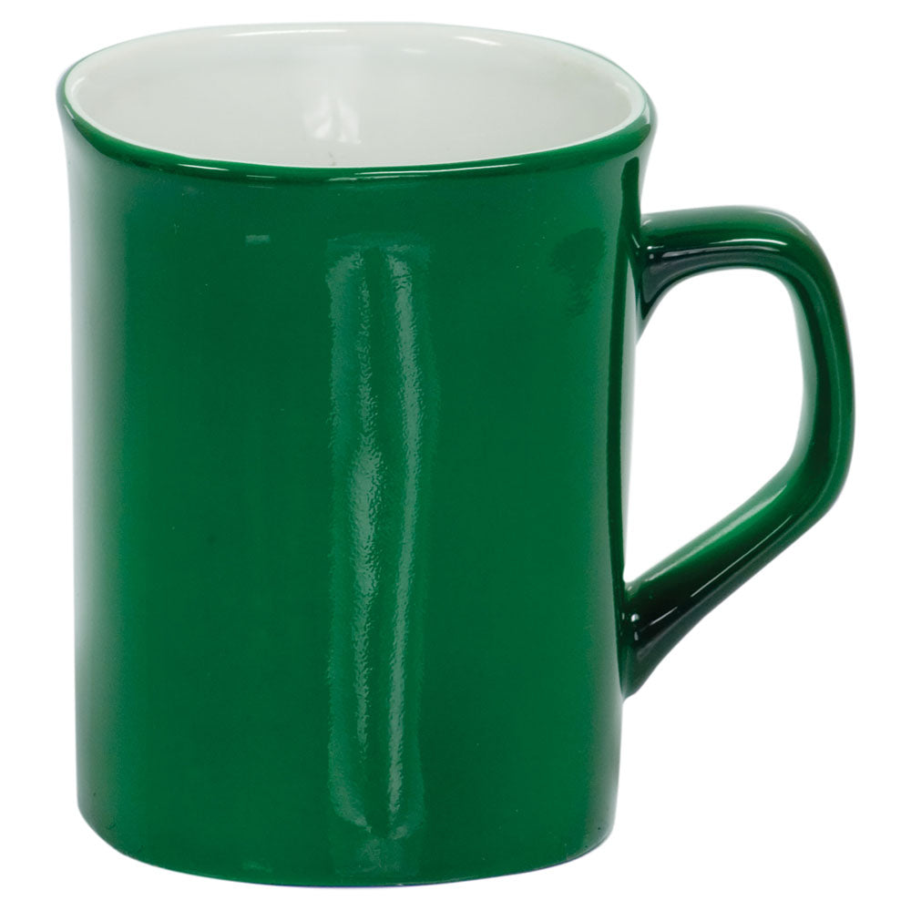 Personalized Laser Engraved 10 oz. Green Ceramic Rounded Corner LazerMug