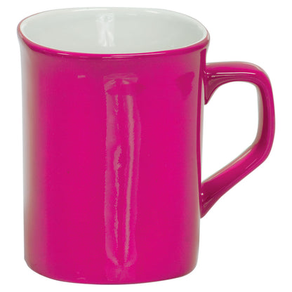 Personalized Laser Engraved 10 oz. Pink Ceramic Rounded Corner LazerMug