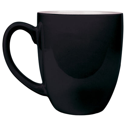 Personalized Laser Engraved 16 oz. Black Ceramic Bistro LazerMug