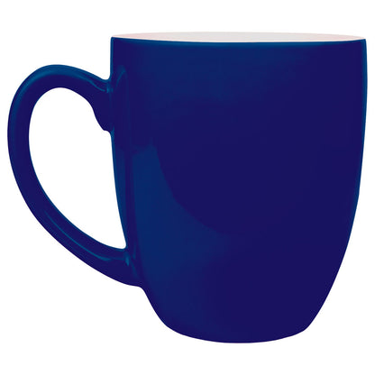 Personalized Laser Engraved 16 oz. Blue Ceramic Bistro LazerMug