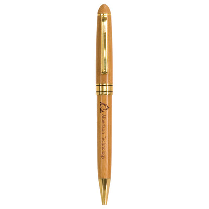 Personalized Laser Engraved Wide Bamboo Pen