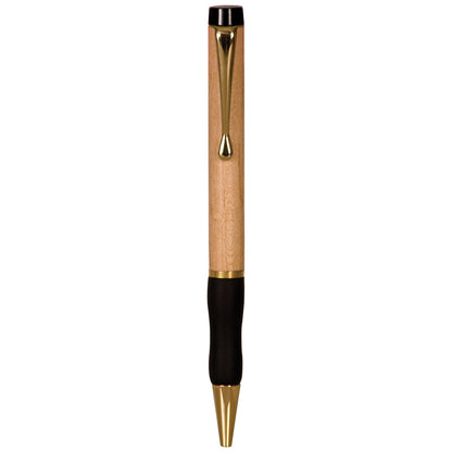 Personalized Laser Engraved Wide Maple Pen with Gripper