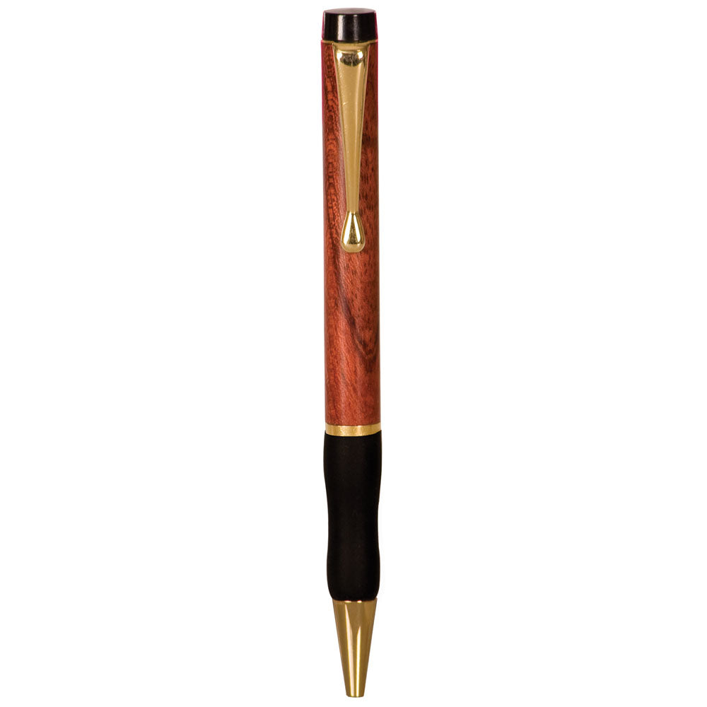 Personalized Laser Engraved Wide Rosewood Pen with Gripper