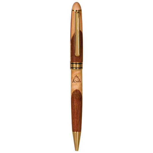 Personalized Laser Engraved Wide Maple/Rosewood Pen