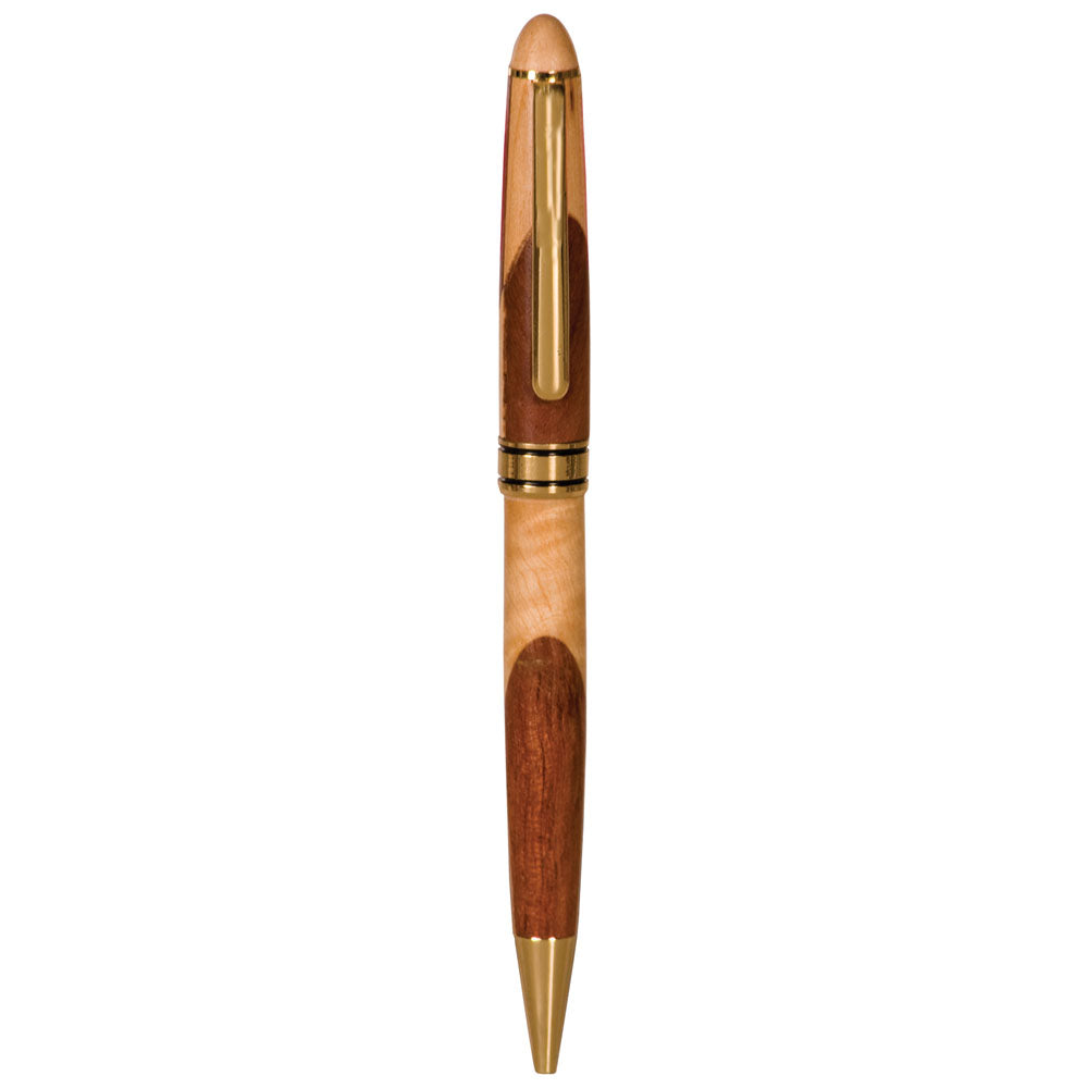 Personalized Laser Engraved Wide Maple/Rosewood Pen