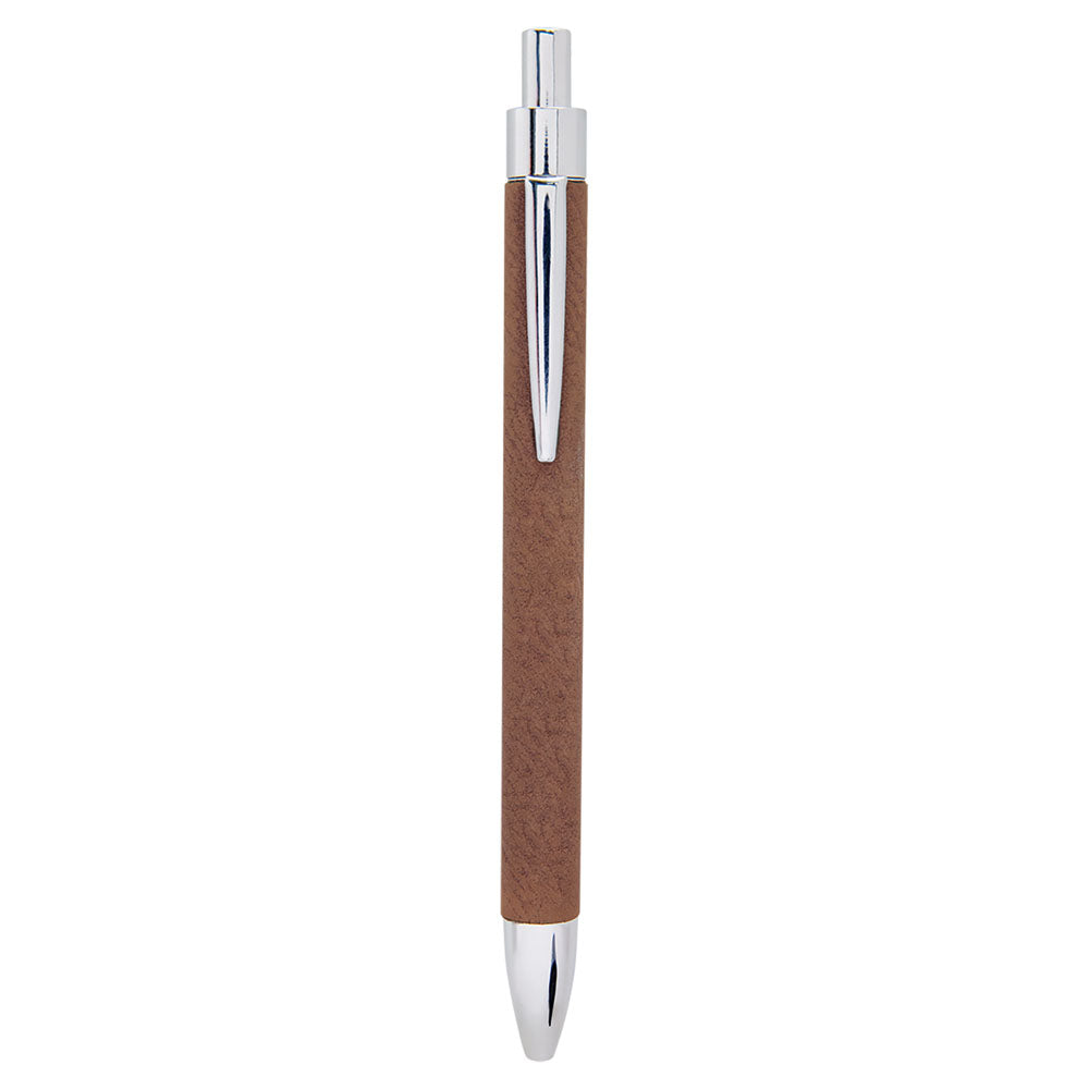 Personalized Laser Engraved Dark Brown  Leatherette Pen