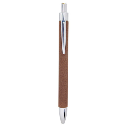 Personalized Laser Engraved Dark Brown  Leatherette Pen