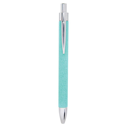 Personalized Laser Engraved Teal  Leatherette Pen