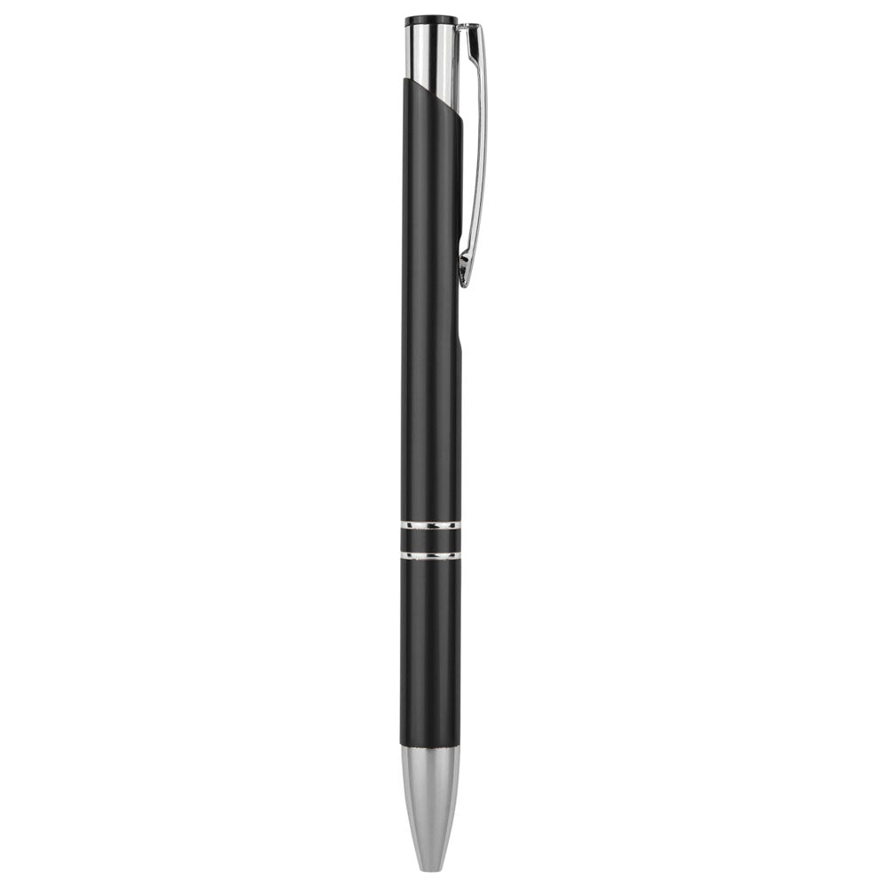 Personalized Laser Engraved Black with Silver Trim  Pen