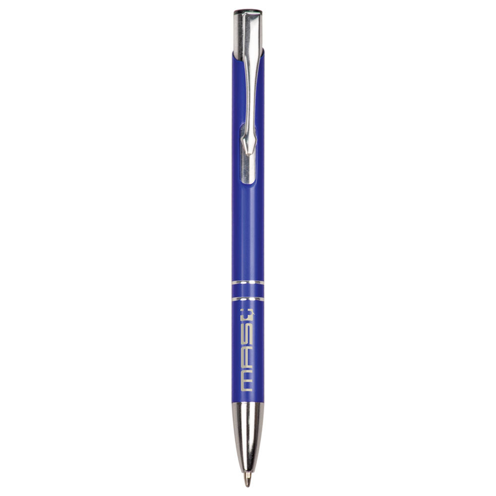 Personalized Laser Engraved Blue with Silver Trim  Pen