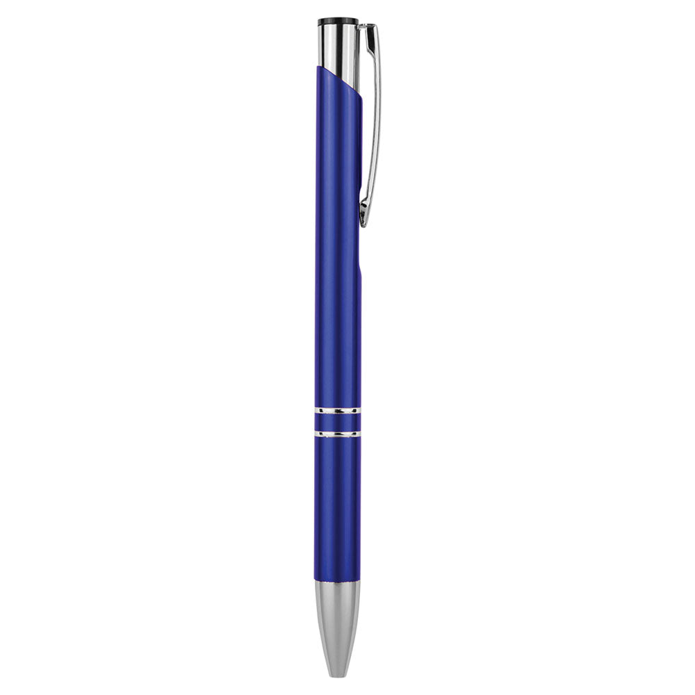 Personalized Laser Engraved Blue with Silver Trim  Pen