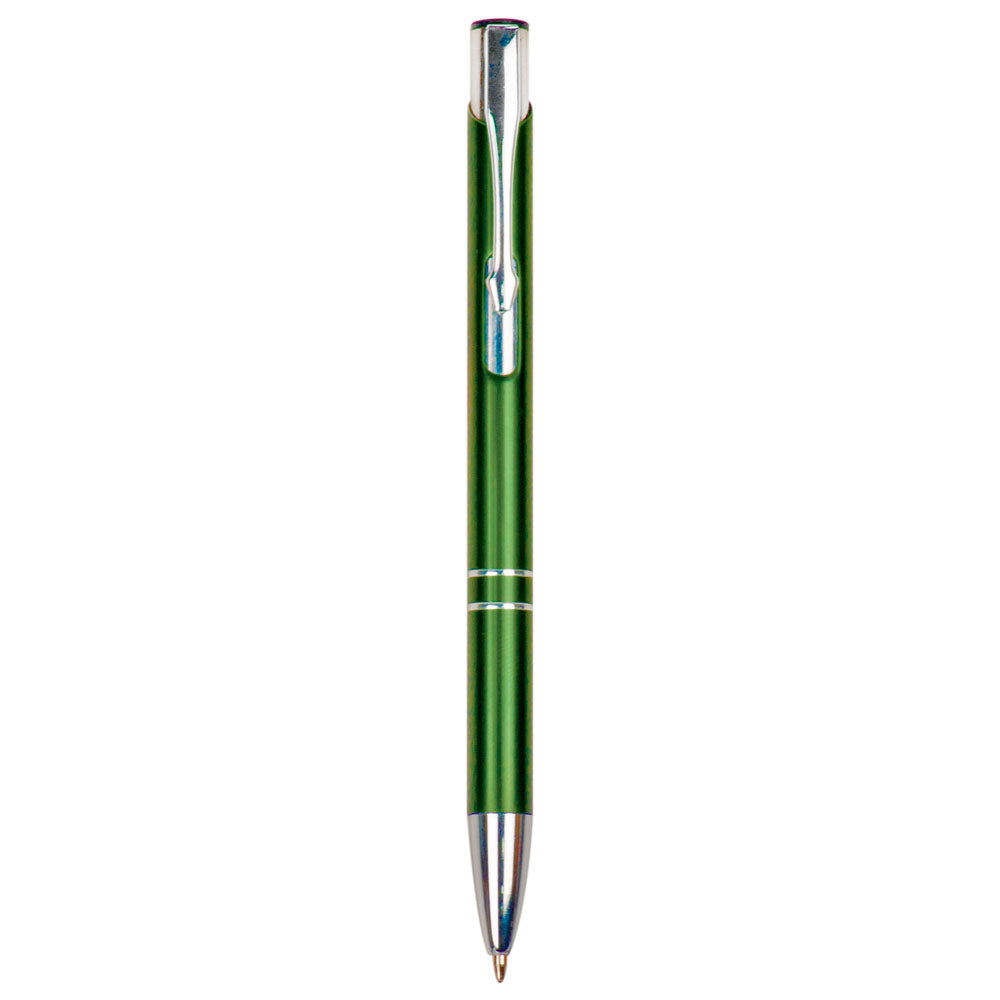 Personalized Laser Engraved Green with Silver Trim  Pen