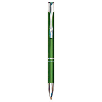 Personalized Laser Engraved Green with Silver Trim  Pen