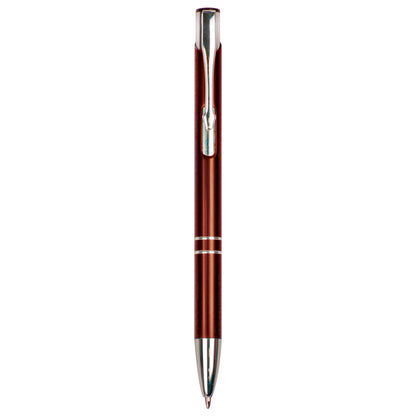 Personalized Laser Engraved Burgundy with Silver Trim  Pen