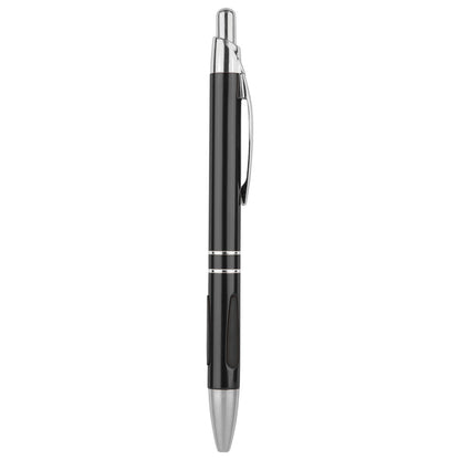 Personalized Laser Engraved Black with Silver Trim  Pen with Gripper