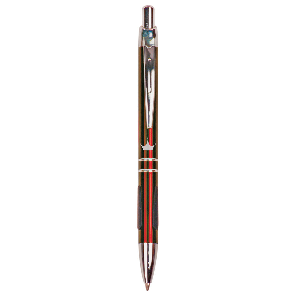 Personalized Laser Engraved Burgundy with Silver Trim  Pen with Gripper