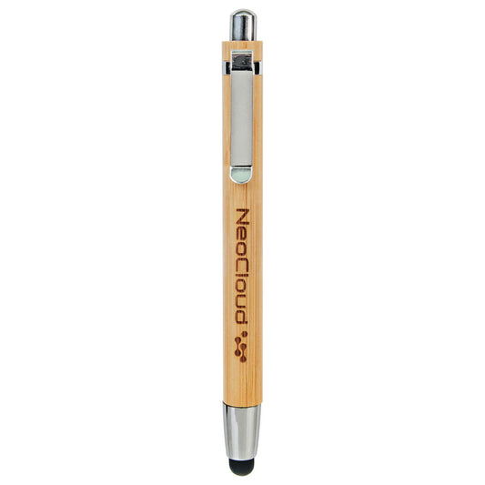 Personalized Laser Engraved Bamboo Pen with Stylus Tip