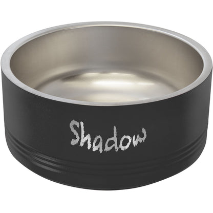 Personalized Laser Engraved Polar Camel 32 oz. Medium Black Pet Bowl