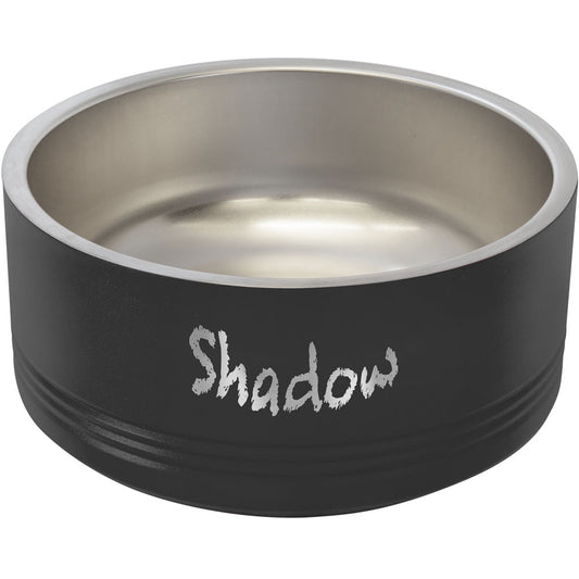 Personalized Laser Engraved Polar Camel 32 oz. Medium Black Pet Bowl