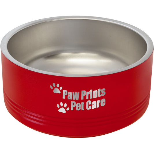 Personalized Laser Engraved Polar Camel 32 oz. Medium Red Pet Bowl