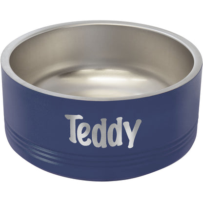 Personalized Laser Engraved Polar Camel 32 oz. Medium Navy Blue Pet Bowl