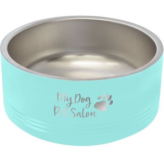 Personalized Laser Engraved Polar Camel 32 oz. Medium Teal Pet Bowl