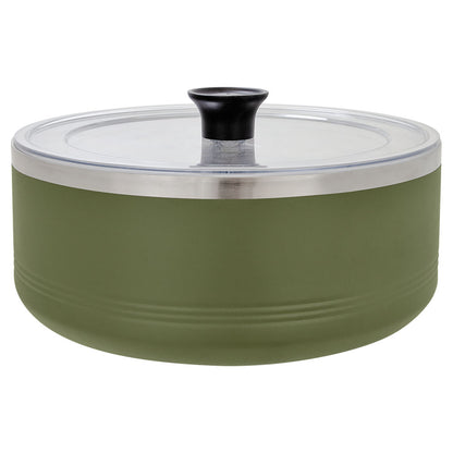 Personalized Laser Engraved Polar Camel Olive Green 3 Quart Serving Bowl with Lid