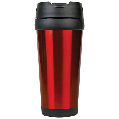 Personalized Laser Engraved 16 oz. Red  Stainless Steel Travel Mug without Handle