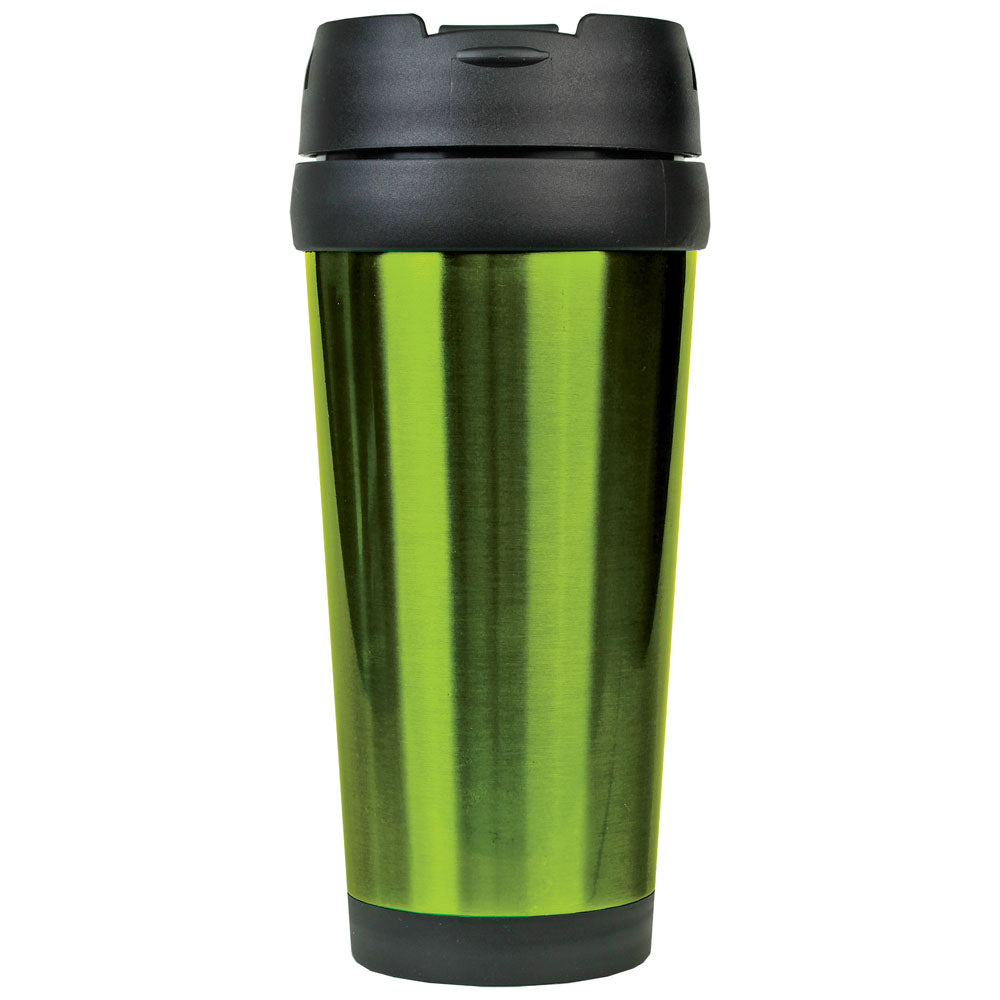 Personalized Laser Engraved 16 oz. Green  Stainless Steel Travel Mug without Handle