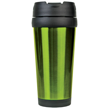 Personalized Laser Engraved 16 oz. Green  Stainless Steel Travel Mug without Handle