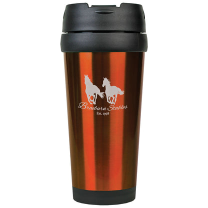 Personalized Laser Engraved 16 oz. Orange  Stainless Steel Travel Mug without Handle