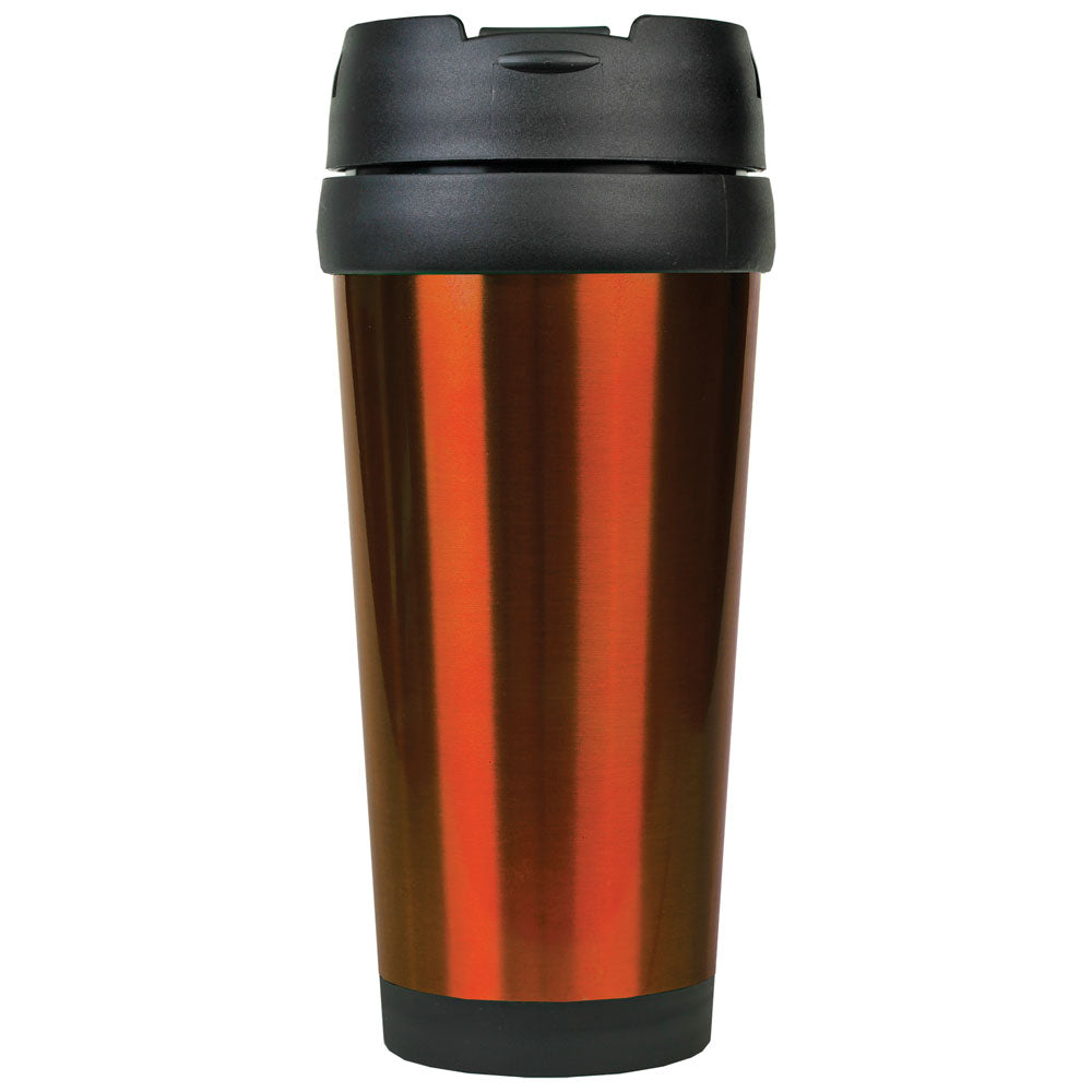 Personalized Laser Engraved 16 oz. Orange  Stainless Steel Travel Mug without Handle