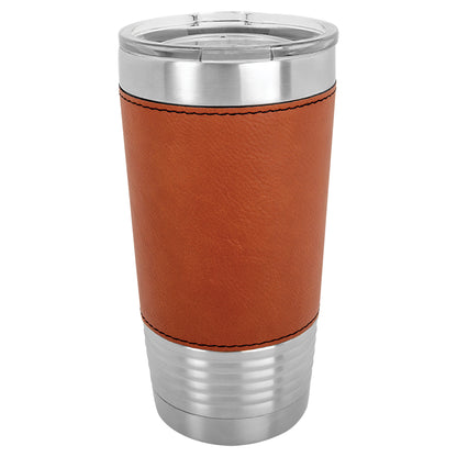 Personalized Laser Engraved  Rawhide 20 oz. Polar Camel Leatherette Grip Tumbler