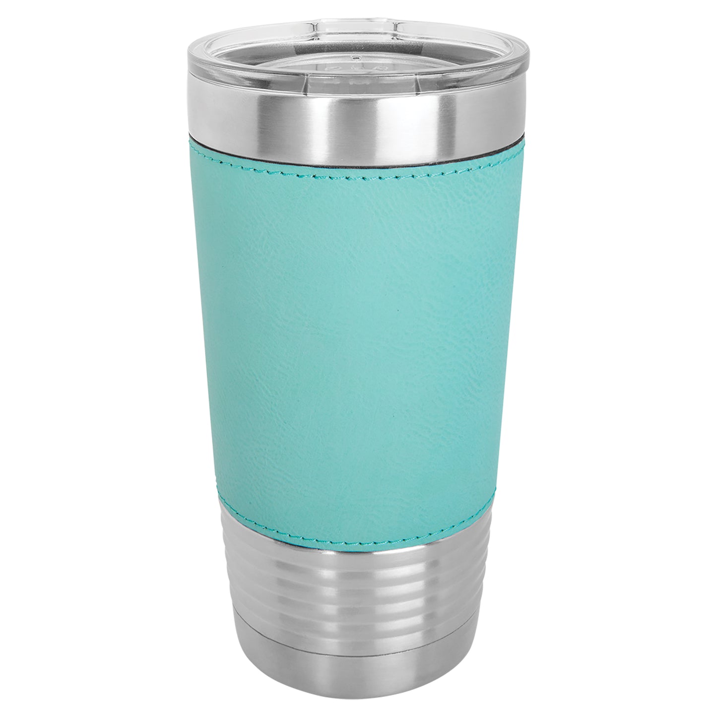 Personalized Laser Engraved  Teal 20 oz. Polar Camel Leatherette Grip Tumbler