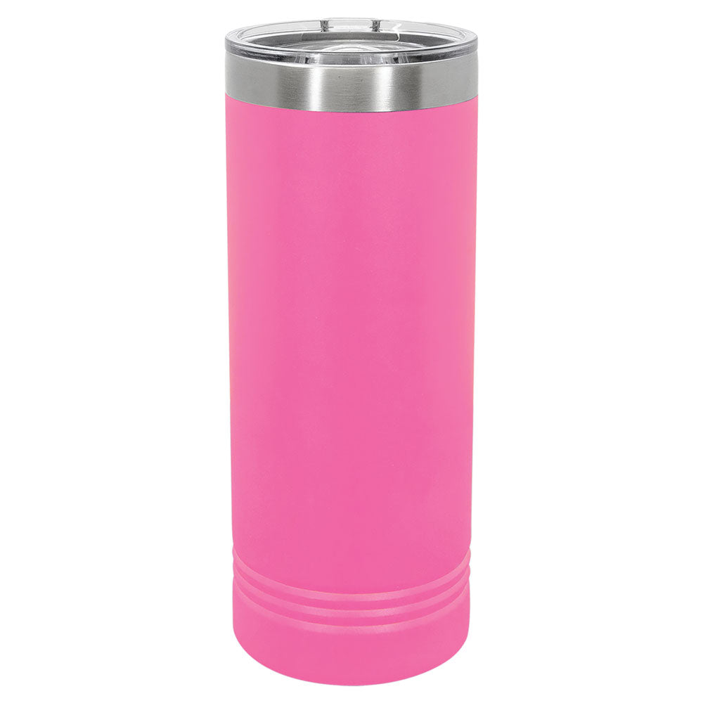 Personalized Laser Engraved Polar Camel 22 oz. Pink Skinny Tumbler with Slider Lid