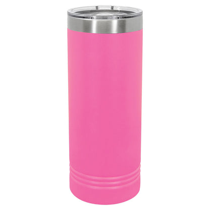 Personalized Laser Engraved Polar Camel 22 oz. Pink Skinny Tumbler with Slider Lid