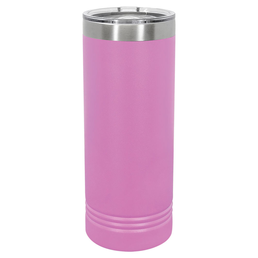 Personalized Laser Engraved Polar Camel 22 oz. Light Purple Skinny Tumbler with Slider Lid