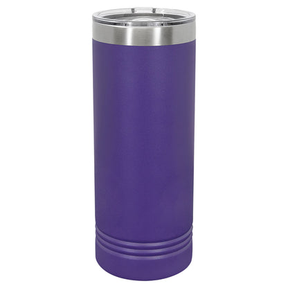 Personalized Laser Engraved Polar Camel 22 oz. Purple Skinny Tumbler with Slider Lid