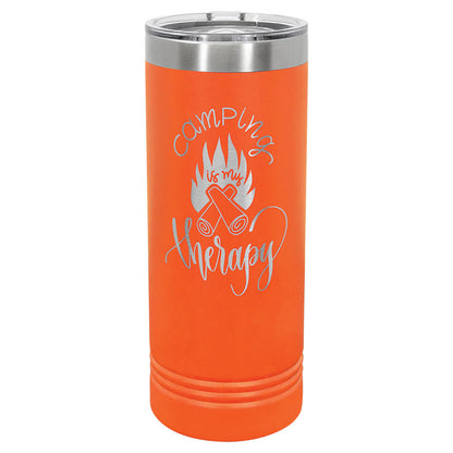 Personalized Laser Engraved Polar Camel 22 oz. Orange Skinny Tumbler with Slider Lid