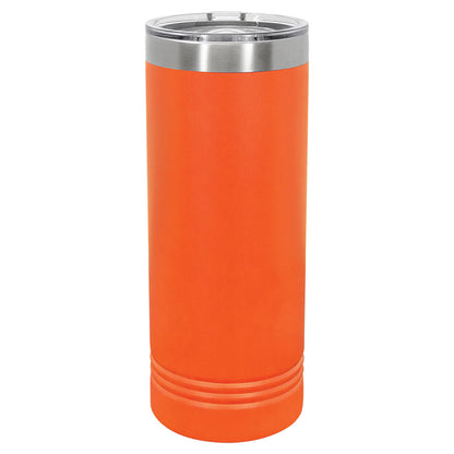 Personalized Laser Engraved Polar Camel 22 oz. Orange Skinny Tumbler with Slider Lid