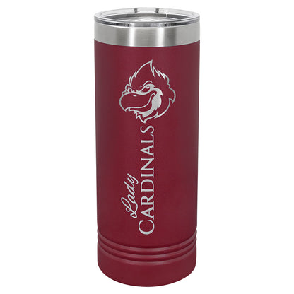 Personalized Laser Engraved Polar Camel 22 oz. Maroon Skinny Tumbler with Slider Lid