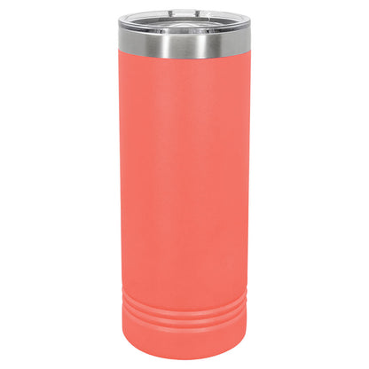 Personalized Laser Engraved Polar Camel 22 oz. Coral Skinny Tumbler with Slider Lid