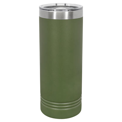 Personalized Laser Engraved  Olive Green 22 oz. Polar Camel Skinny Tumbler with Slider Lid