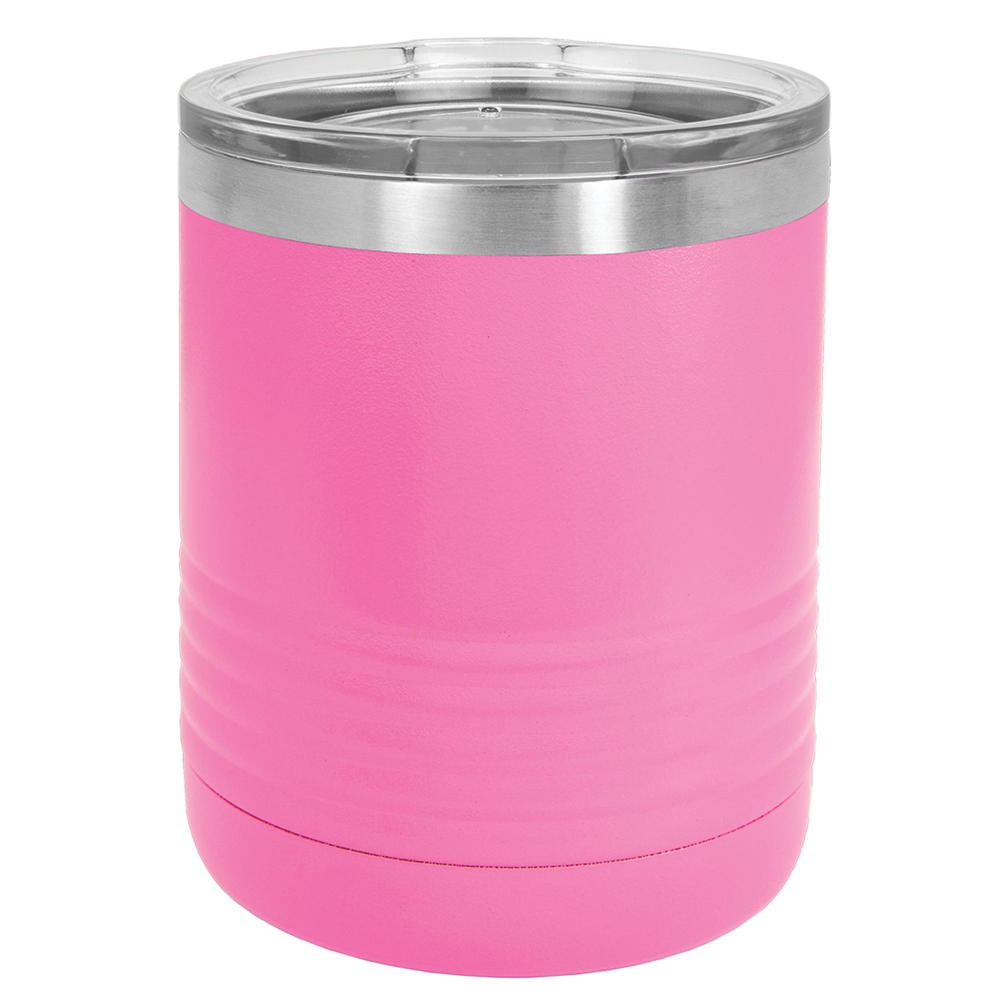 Personalized Laser Engraved  Pink 10 oz. Polar Camel Tumbler with Clear Lid