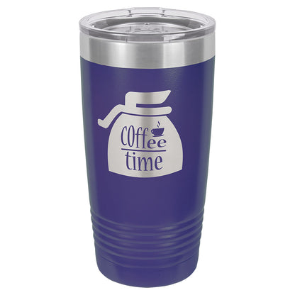 Personalized Laser Engraved Polar Camel 20 oz. Purple Vacuum Insulated Ringneck Tumbler with Clear Lid