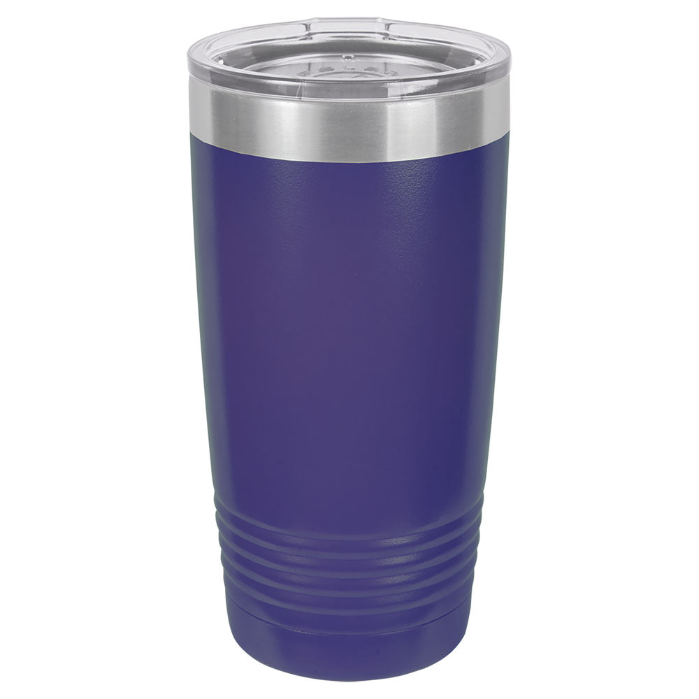 Personalized Laser Engraved Polar Camel 20 oz. Purple Vacuum Insulated Ringneck Tumbler with Clear Lid