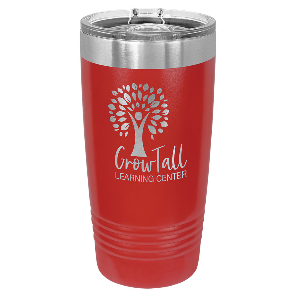 Personalized Laser Engraved Polar Camel 20 oz. Red Insulated Ringneck Tumbler with Slider Lid