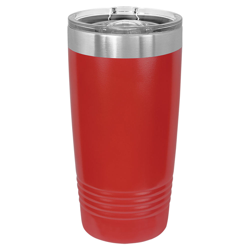 Personalized Laser Engraved Polar Camel 20 oz. Red Insulated Ringneck Tumbler with Slider Lid