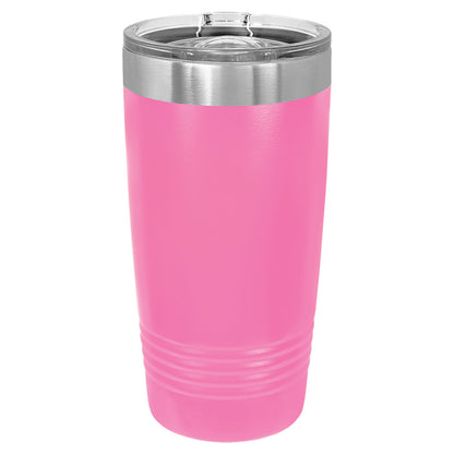 Personalized Laser Engraved Polar Camel 20 oz. Pink Insulated Ringneck Tumbler with Slider Lid